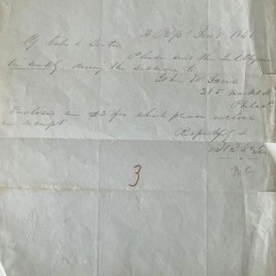 Penn. State Representative Abraham R. McIlvaine signed note
