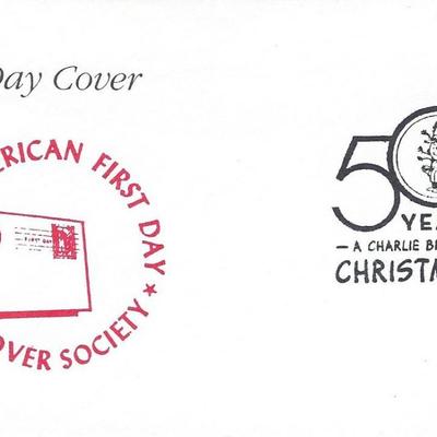 American First Day Cover Society - A Charlie Brown Christmas 50 Years Celebration FDC