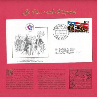St. Pierre and Miquelon - American Bicentennial Commemorative FDC