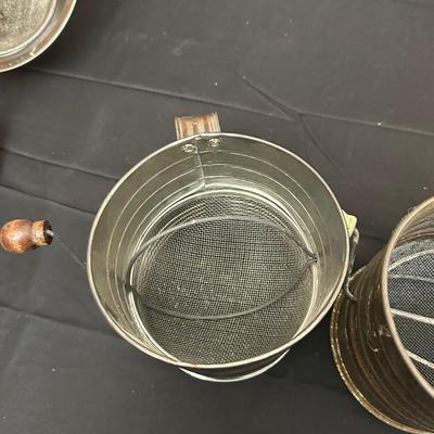 Vintage Baking Supplies Including Cookie Cutters, Flour Sifters and More!