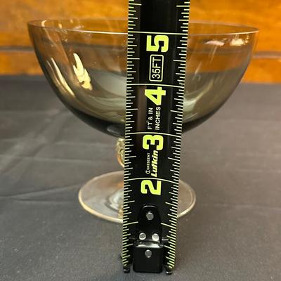 Vintage Smokey Tinted Pitcher and Candy Dish