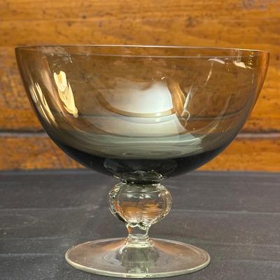 Vintage Smokey Tinted Pitcher and Candy Dish