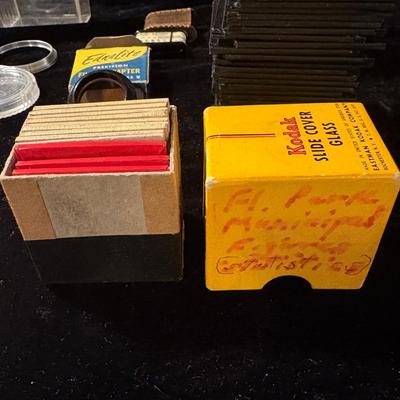 Vintage Camera Filters & Glass Slides ( D-ES)