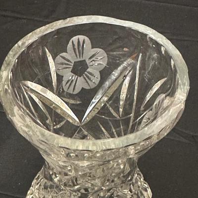 Vintage Etched Glass Pitcher, Vase and Compote