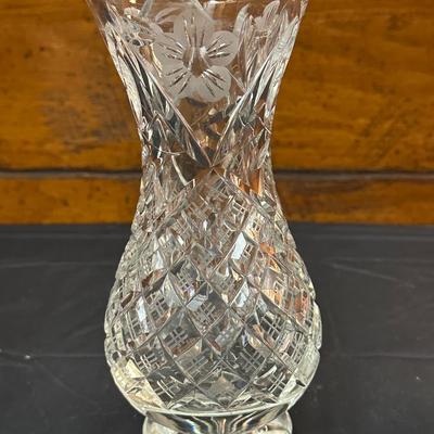 Vintage Etched Glass Pitcher, Vase and Compote