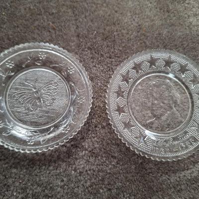 2 Glass Lemon Dishes