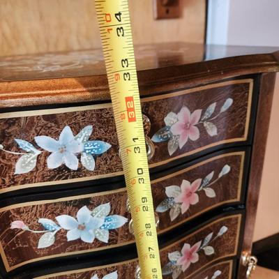 Ornate Mirror Top Jewelry Chest Dresser 19x12x33