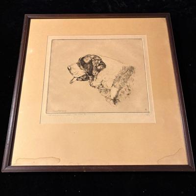 Benson Bond Moore Saint Bernard Drypoint “Prince Francois” (D-ES)