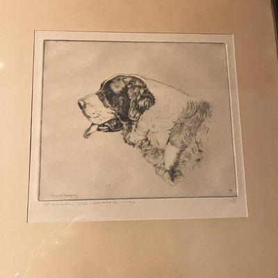 Benson Bond Moore Saint Bernard Drypoint “Prince Francois” (D-ES)
