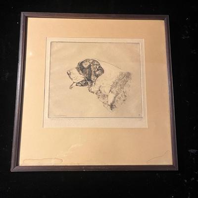 Benson Bond Moore Saint Bernard Drypoint “Prince Francois” (D-ES)