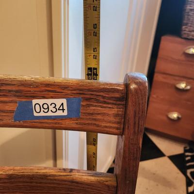 Vintage Solid Wood Oak Child Chair