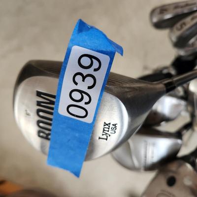 Ping Golf Bag w Callaway Big Bertha Hawk Eye Driver Lynx Boom Boom Adams Tight Lies Cleveland Putter Tommy Armour 855's Silver Scot...