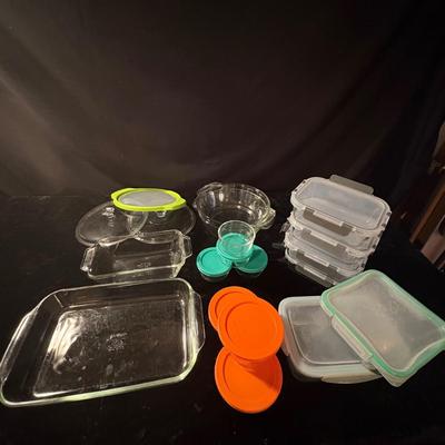 Anchor Hocking, Pyrex, OXO, Mixed Glass Kitchenware (K-ES)