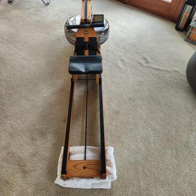 Water Rower Solid Wood Water Rowing Machine Workout Exercise Fitness