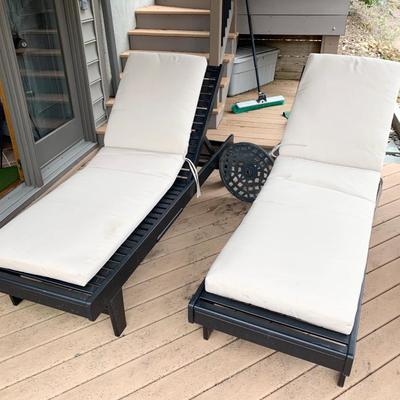 Two Patio Lounger With Cushions
