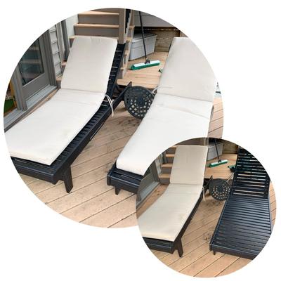 Two Patio Lounger With Cushions