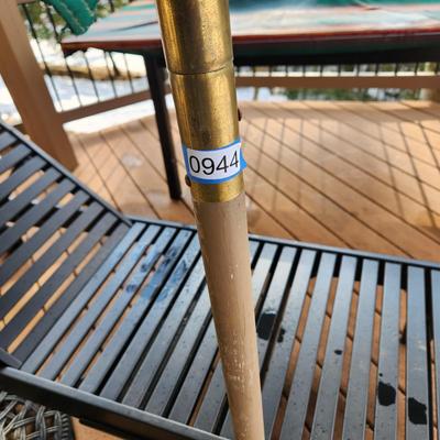 2 Outdoor Patio Umbrellas with Metal Bases