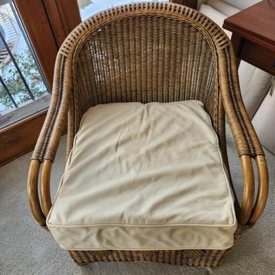 Wicker Rattan Chair with cushion