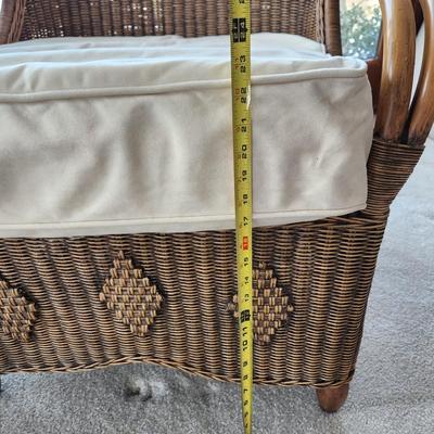 Wicker Rattan Chair with cushion