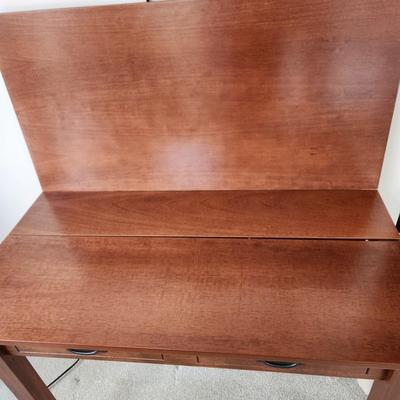 Mission Style 3 in Table Console , Flip top for 4 Drop in 2 leaves for 6