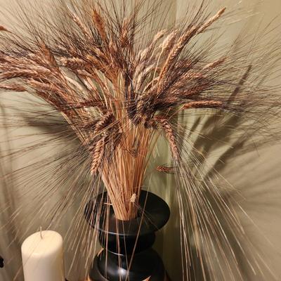 Lot of 6 Home Decor Lot Candle Holders Heavy Metal Bowl, Bucket, 2 Plant Vases