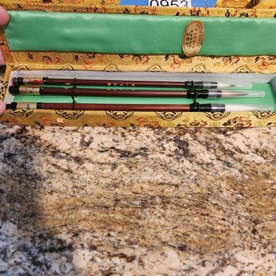3 Vintage Chinese Calligraphy Sets