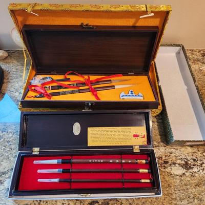 3 Vintage Chinese Calligraphy Sets