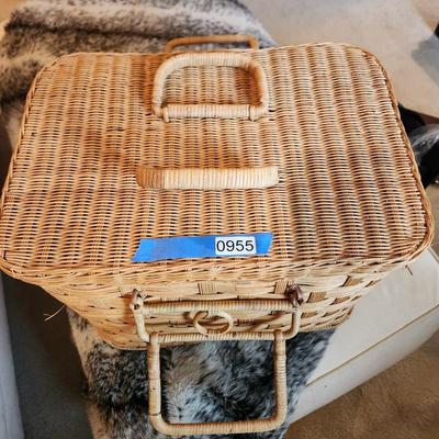 Large Basket filled Percussion Wood Metal Hand Instruments Noise makers Flutes, Clappers, African Kalimba Whistles