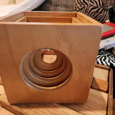 Large Lot of Wood Blocks Toys