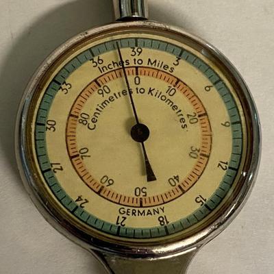 vintage COMBINED MAP MEASURER & MAGNETIC COMPASS GERMANY