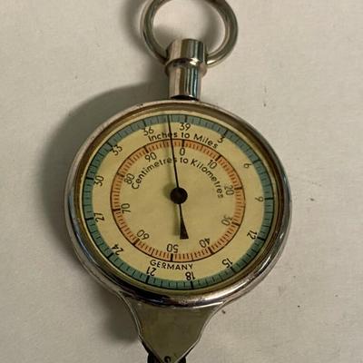 vintage COMBINED MAP MEASURER & MAGNETIC COMPASS GERMANY