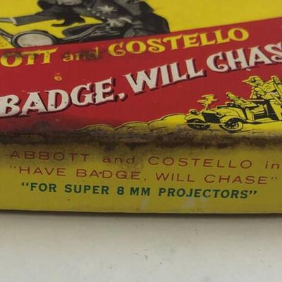 vintage CASTLE FILMS No 850 ABBOTT & COSTELLO HAVE BADGE WILL CHASE Super 8