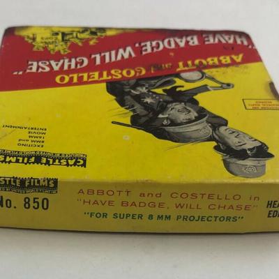 vintage CASTLE FILMS No 850 ABBOTT & COSTELLO HAVE BADGE WILL CHASE Super 8