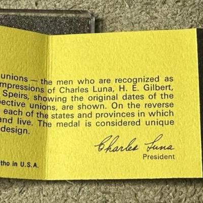 United Transportation Union UTU Commemorative Medal 1969