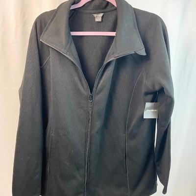 Lot L 347. NWT Eddie Bauer Black Jacket ( Size 2X) & Eddie Bauer Oversized Down Throw