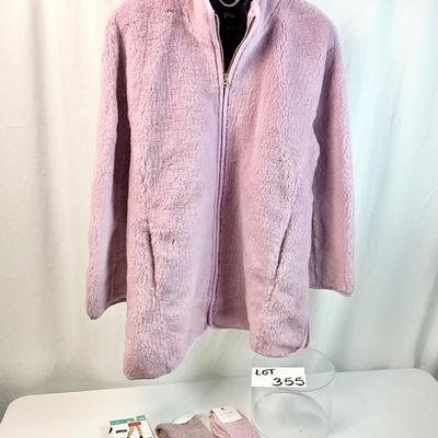 Lot M 355 NWT J. Crew Long, Heavy Fleece (size XXL) / Wallet / Socks