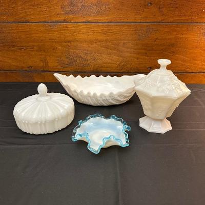 Lot of Milk Glass Compotes/Dishes