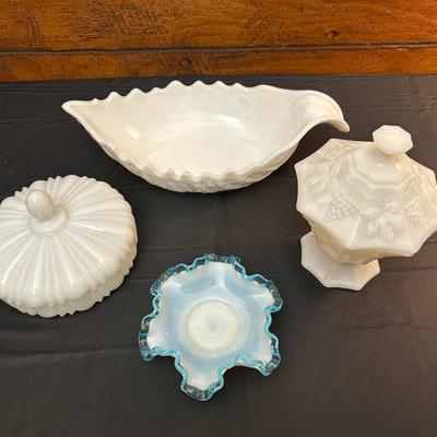 Lot of Milk Glass Compotes/Dishes