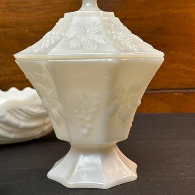 Lot of Milk Glass Compotes/Dishes
