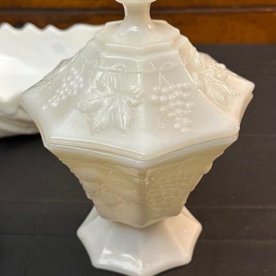 Lot of Milk Glass Compotes/Dishes