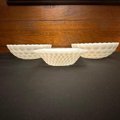 Lot of Anchor Hocking Milk Glass Bowls & Plates