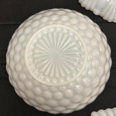 Lot of Anchor Hocking Milk Glass Bowls & Plates