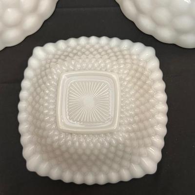 Lot of Anchor Hocking Milk Glass Bowls & Plates