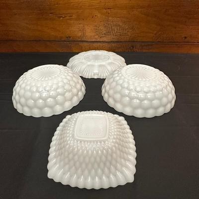 Lot of Anchor Hocking Milk Glass Bowls & Plates