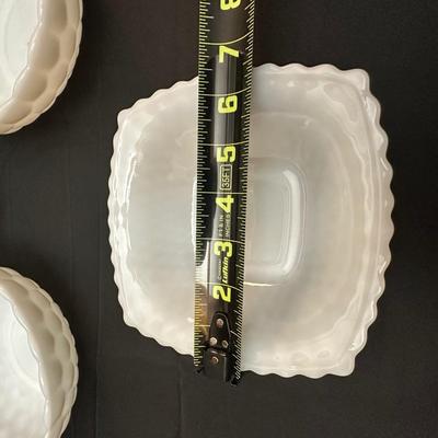 Lot of Anchor Hocking Milk Glass Bowls & Plates