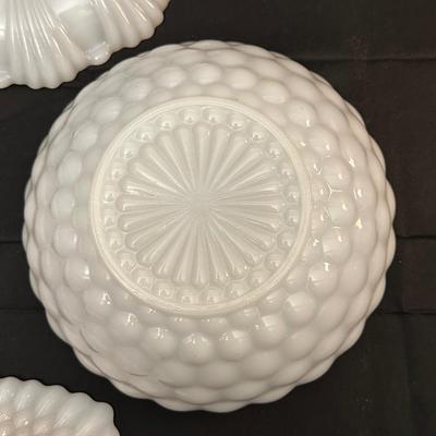 Lot of Anchor Hocking Milk Glass Bowls & Plates