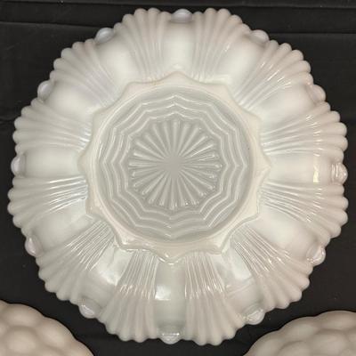 Lot of Anchor Hocking Milk Glass Bowls & Plates