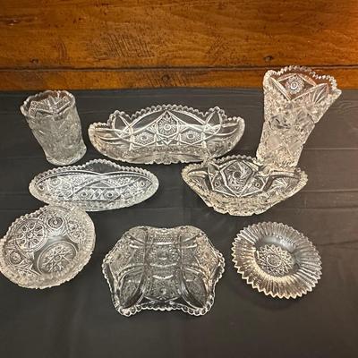 Collection of Vintage Glass Candy and Trinket Dishes