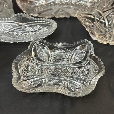 Collection of Vintage Glass Candy and Trinket Dishes