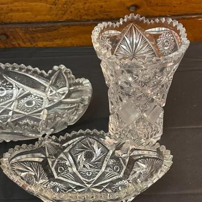 Collection of Vintage Glass Candy and Trinket Dishes